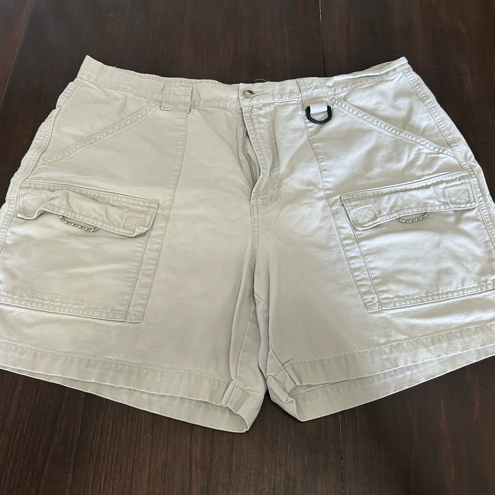 Men's Cargo Shorts in Light Tan with Utility D-Ring
